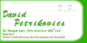 david petrikovics business card